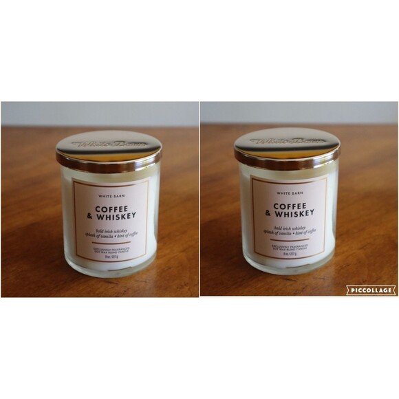 Bath & Body Works Other - Lot of 2 Bath & Body Works White Barn COFFEE & WHISKEY Single Wick Candles 8 oz